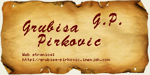 Grubiša Pirković vizit kartica